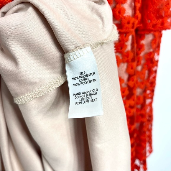 NWOT Lulus Embroidered Coral Floral Midi Dress - Picture 10 of 15